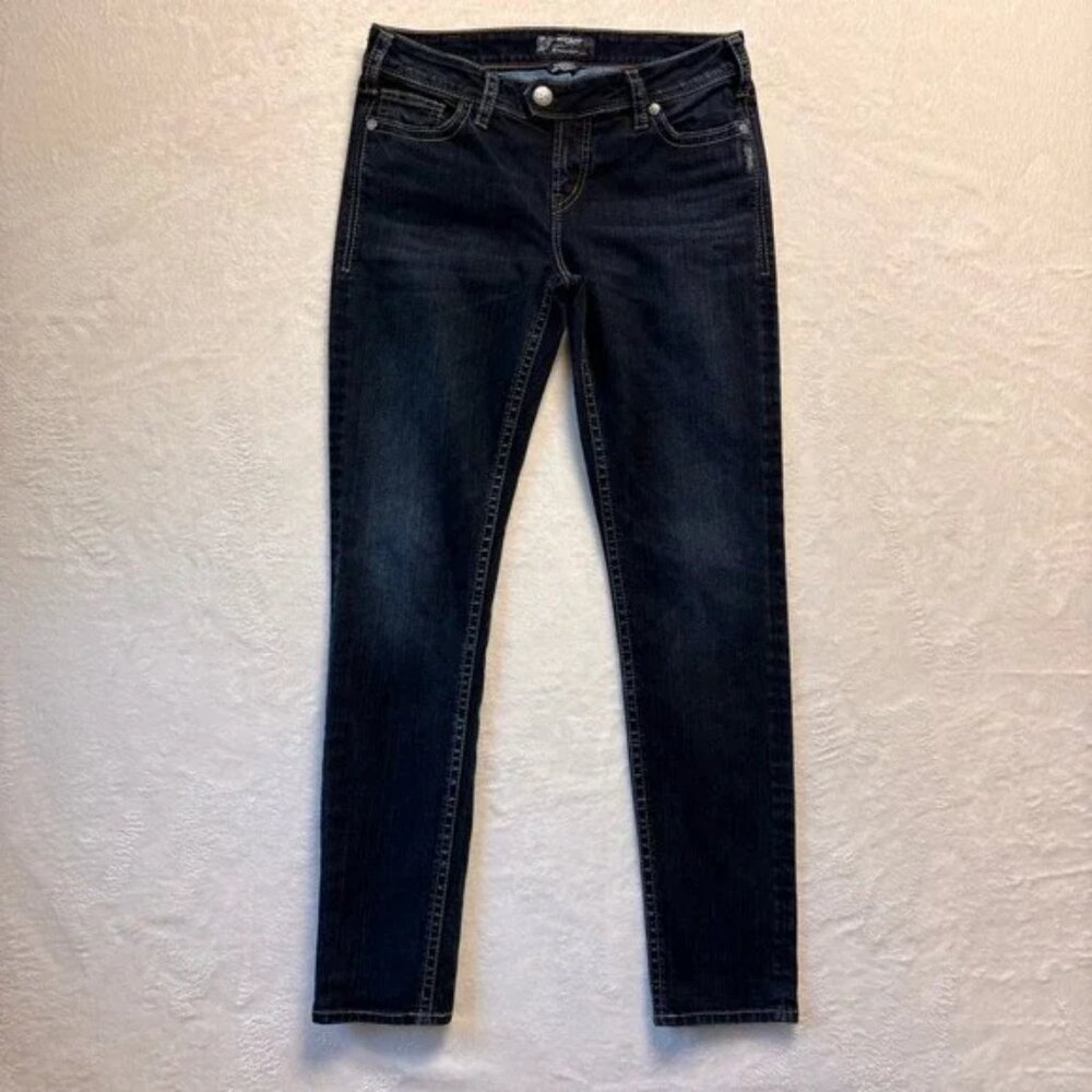 Silver Jeans Tuesday Mid Skinny Dark Wash Denim Jeans Women's Size‎ 27